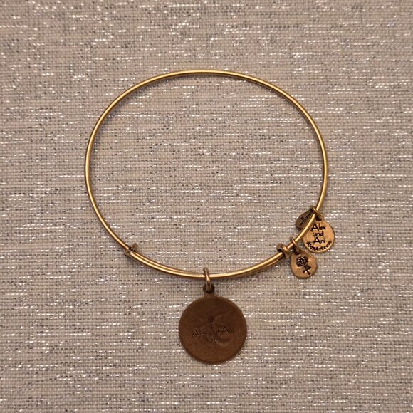 Alex and Ani Om Sign Gold Tone Charm Bracelet - Picture 2 of 2